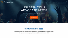 What Zuberance.com website looked like in 2020 (4 years ago)