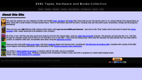What Zx81stuff.org.uk website looked like in 2020 (4 years ago)