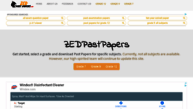 What Zedpastpapers.com website looked like in 2020 (4 years ago)