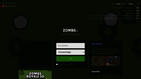 What Zombs.io website looked like in 2020 (3 years ago)