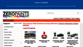 What Zero-paints.com website looked like in 2020 (3 years ago)