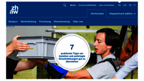 What Zhaw.ch website looked like in 2020 (5 years ago)