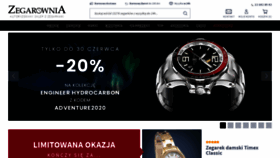 What Zegarownia.pl website looked like in 2020 (3 years ago)