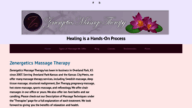 What Zenergeticsmassage.com website looked like in 2020 (3 years ago)