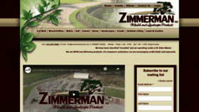 What Zimmermanmulch.com website looked like in 2020 (3 years ago)