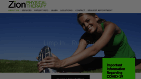 What Zionphysicaltherapy.com website looked like in 2020 (3 years ago)