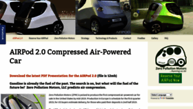 What Zeropollutionmotors.us website looked like in 2020 (6 years ago)