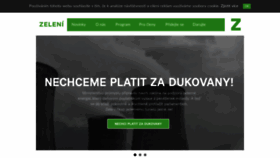 What Zeleni.cz website looked like in 2020 (3 years ago)