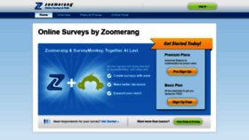 What Zoomerang.com website looked like in 2020 (3 years ago)