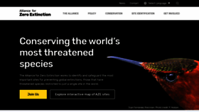 What Zeroextinction.org website looked like in 2020 (3 years ago)