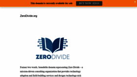 What Zerodivide.org website looked like in 2020 (3 years ago)