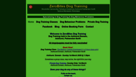 What Zerobitesdogtraining.com website looked like in 2020 (3 years ago)