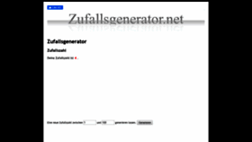What Zufallsgenerator.net website looked like in 2020 (3 years ago)