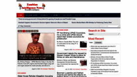 What Zambianintelligencenews.com website looked like in 2020 (3 years ago)