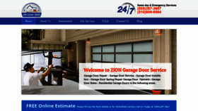What Ziongaragedoor.com website looked like in 2020 (3 years ago)