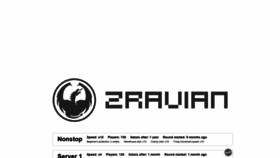 What Zravian.com website looked like in 2020 (3 years ago)