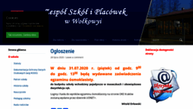 What Zswolkowyja.pl website looked like in 2020 (3 years ago)