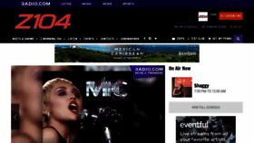What Z104.com website looked like in 2020 (3 years ago)