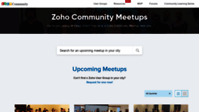 What Zohomeetups.com website looked like in 2020 (3 years ago)