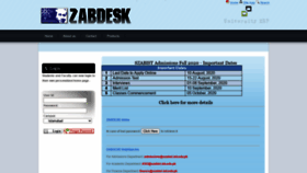 What Zabdesk.szabist-isb.edu.pk website looked like in 2020 (3 years ago)