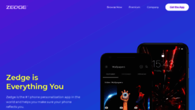 What Zedge.net website looked like in 2020 (3 years ago)