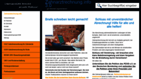What Zahnarztrechnung.info website looked like in 2020 (3 years ago)