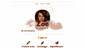 What Zoepickburn.com website looked like in 2020 (3 years ago)