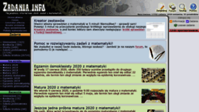 What Zadania.info website looked like in 2020 (3 years ago)