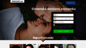 What Zoznamko.com website looked like in 2020 (3 years ago)