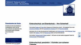 What Zuhause-sicher.de website looked like in 2020 (3 years ago)
