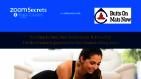 What Zoomsecrets4yogaclasses.com website looked like in 2020 (4 years ago)