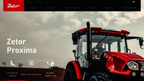 What Zetor.cz website looked like in 2020 (3 years ago)
