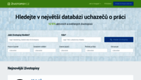 What Zivotopisy.cz website looked like in 2020 (3 years ago)