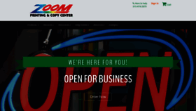 What Zoomprinting.com website looked like in 2020 (3 years ago)