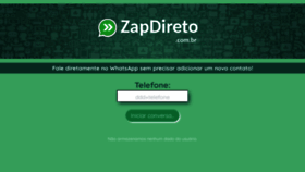What Zapdireto.com.br website looked like in 2020 (3 years ago)