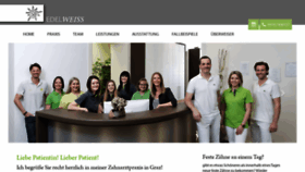 What Zahnarzt-edelweiss.at website looked like in 2021 (3 years ago)