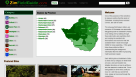 What Zimfieldguide.com website looked like in 2021 (5 years ago)