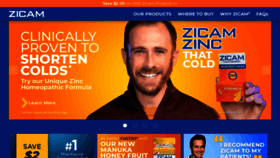 What Zicam.com website looked like in 2021 (3 years ago)