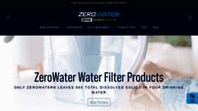 What Zerowater.com website looked like in 2021 (3 years ago)