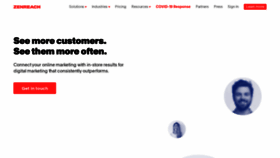 What Zenreach.com website looked like in 2021 (4 years ago)