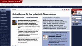 What Zinsen-berechnen.de website looked like in 2021 (3 years ago)