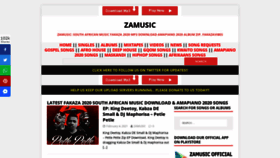 What Zamusic.org website looked like in 2021 (3 years ago)