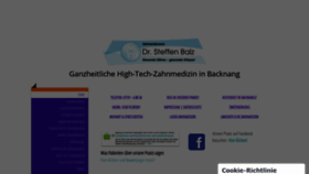 What Zahnarzt-backnang-mitte.de website looked like in 2021 (3 years ago)