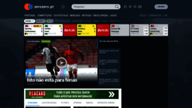 What Zerozero.pt website looked like in 2021 (5 years ago)