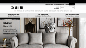 What Zgallerie.com website looked like in 2021 (3 years ago)