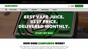 What Zamplebox.com website looked like in 2021 (3 years ago)