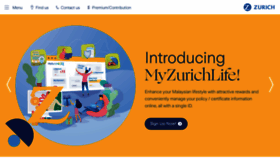 What Zurich.com.my website looked like in 2021 (3 years ago)