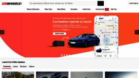 What Zigwheels.com website looked like in 2021 (3 years ago)