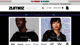 What Zumiez.com website looked like in 2021 (3 years ago)