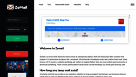 What Zemail.me website looked like in 2021 (3 years ago)
